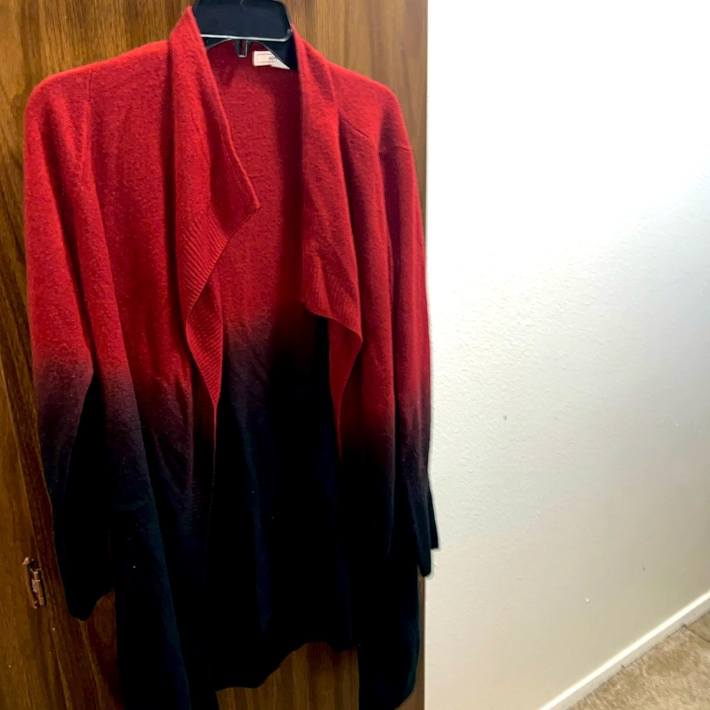 Adam Levine Collection White and Black Cardigan Sweater